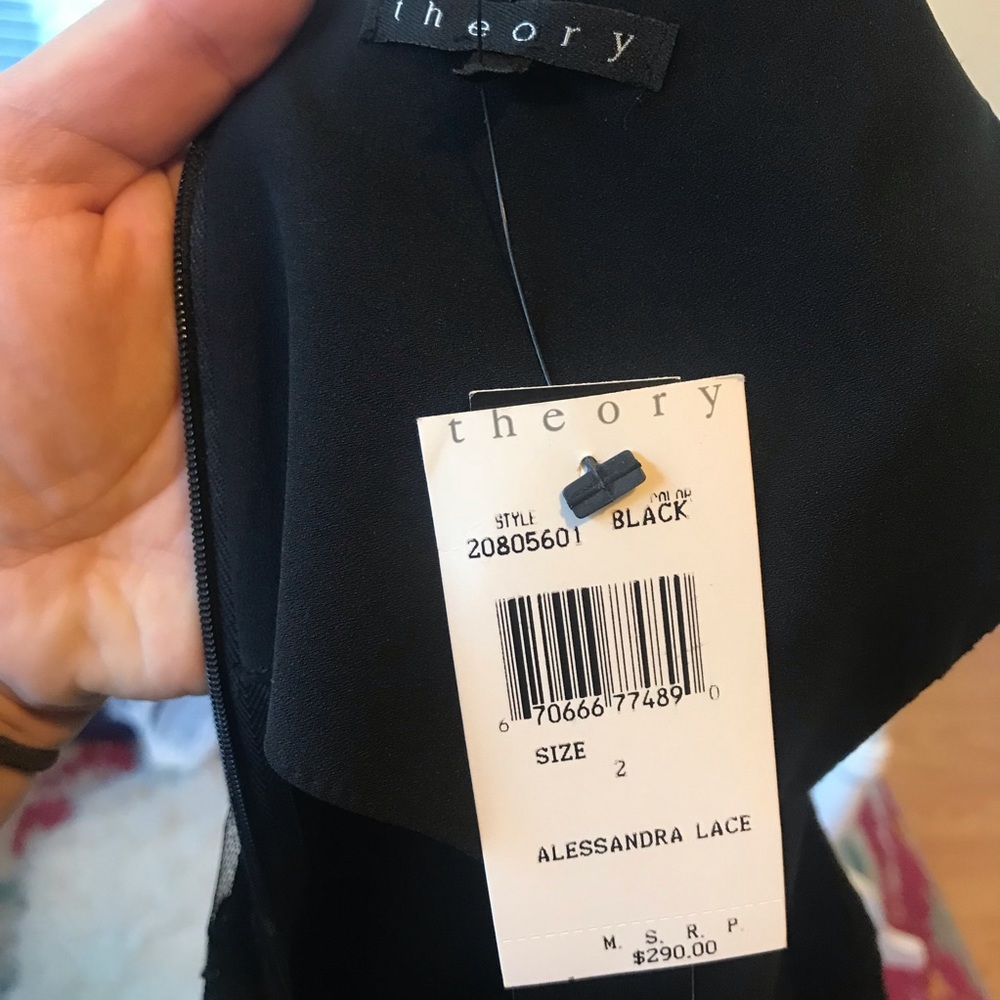 THEORY Black Alessandra Lace Dress size 2 - Picture 8 of 8